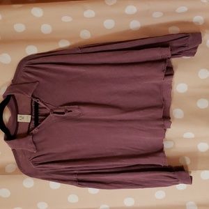 We The Free Lilac Henley Top Sz M